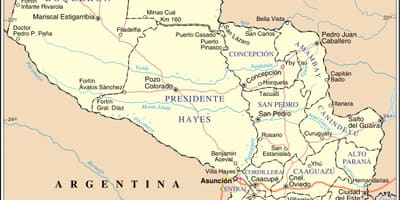 Harta e cateura Paraguai 