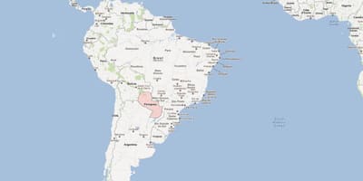 Harta e Paraguajit amerikën e jugut