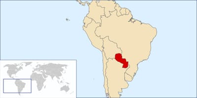 Paraguai vendndodhjen në hartë të botës